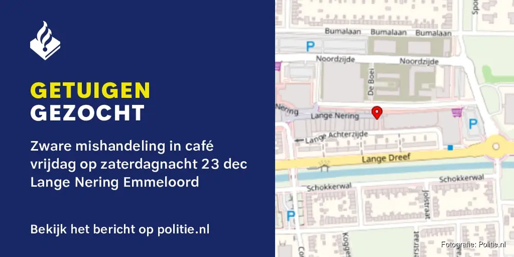 Gezocht: Zware mishandeling Lange Nering Emmeloord