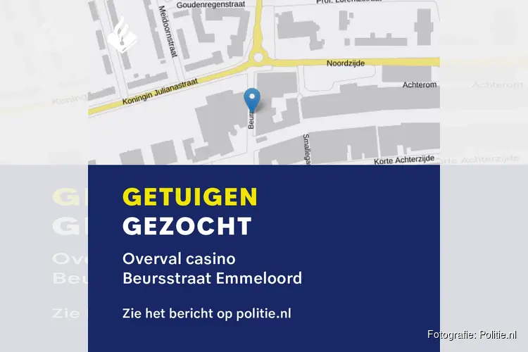 Getuigen gezocht van overval casino