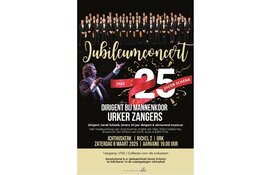 Jubileumconcert van de Urker Zangers m.b.t. het 25-jarig jubileum van Jacob Schenk als dirigent.