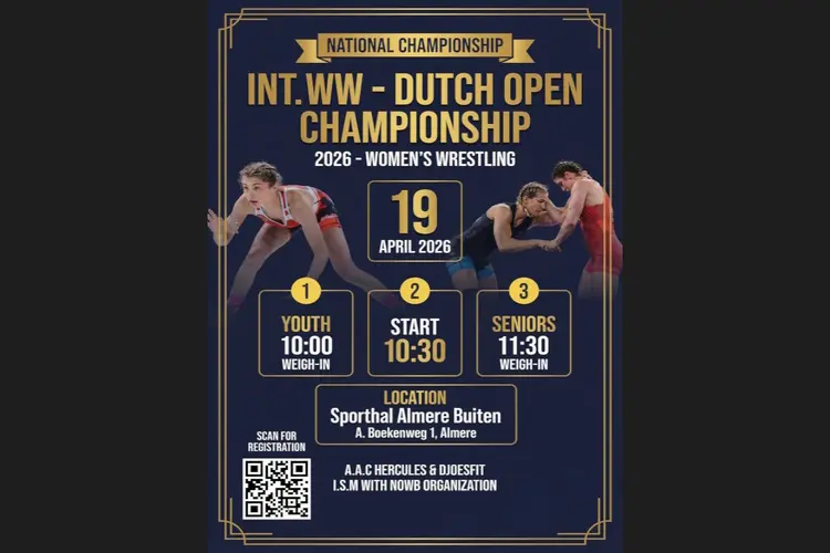 NK vrije stijl worstelen komende zondag in Almere-Buiten